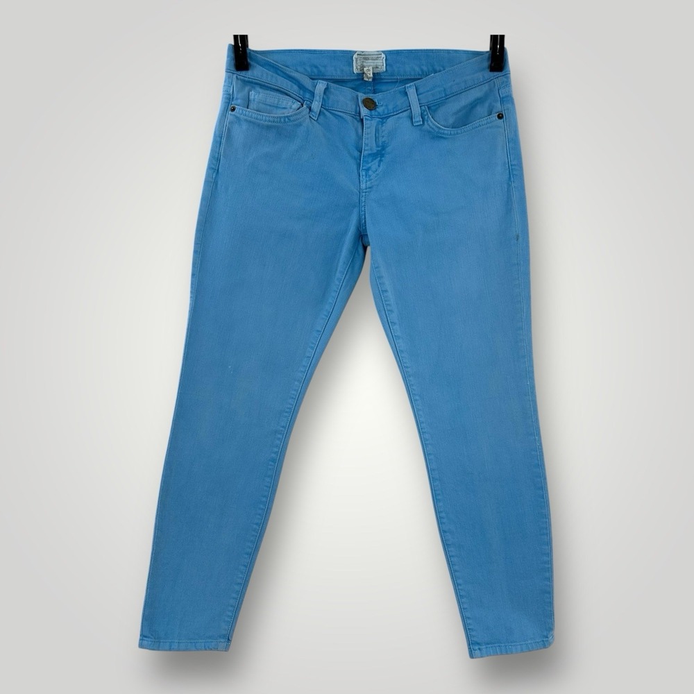 Current Elliot The Stiletto Faded‎ Blue Jeans Womans 29 (32x27) Skinny Stretch